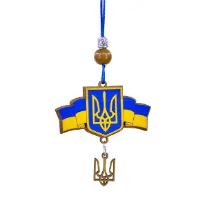 Підвіс з патриотичною символікою розмір 22 см х 7 см №10 в асортименті, дерево Підвіс з патриотичною символікою розмір 22 см х 7 см №10 в асортименті, дерево