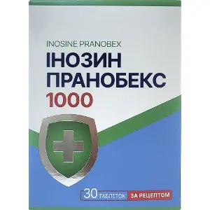 Инозин Пранобекс 1000 таблетки по 1000 мг 5 блистеров по 6 шт Инозин Пранобекс 1000 таблетки по 1000 мг 5 блистеров по 6 шт