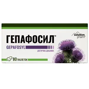 Гепафосил таблетки покрытые оболочкой для здоровья печени 8 блистеров по 10 шт Solution pharm Гепафосил таблетки покрытые оболочкой для здоровья печени 8 блистеров по 10 шт Solution pharm