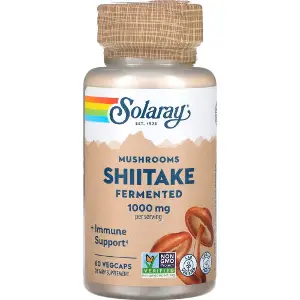 Гриб шиітаке ферментований SOLARAY (Солорай) Fermented Shiitake Mushroom капсули по 1000 мг флакон 60 шт Гриб шиітаке ферментований SOLARAY (Солорай) Fermented Shiitake Mushroom капсули по 1000 мг флакон 60 шт