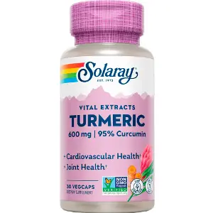Екстракт кореня куркуми SOLARAY (Солорай) Turmeric капсули для підтримки здоров'я суглобів та серцево-судинної системи флакон 30 шт Екстракт кореня куркуми SOLARAY (Солорай) Turmeric капсули для підтримки здоров'я суглобів та серцево-судинної системи флакон 30 шт