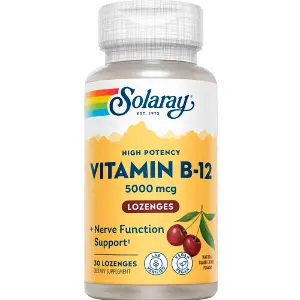 Витамин B-12 5000 мкг SOLARAY (Солорай) Vitamin B-12 леденцы флакон 30 шт Витамин B-12 5000 мкг SOLARAY (Солорай) Vitamin B-12 леденцы флакон 30 шт