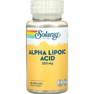 Альфа-липоевая кислота SOLARAY (Солорай) Alpha Lipoic Acid 250 мг капсулы флакон 60 шт Альфа-липоевая кислота SOLARAY (Солорай) Alpha Lipoic Acid 250 мг капсулы флакон 60 шт