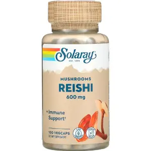 Гриб Рейші SOLARAY (Солорай) Reishi Mushroom 600 мг капсули для підтримки імунної системи та загального стану здоров'я флакон 100 шт Гриб Рейші SOLARAY (Солорай) Reishi Mushroom 600 мг капсули для підтримки імунної системи та загального стану здоров'я флакон 100 шт