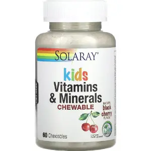 Вітаміни та мінерали для дітей SOLARAY (Солорай) Kids Vitamins & Minerals зі смаком натуральної черешні таблетоки жувальні 60 шт Вітаміни та мінерали для дітей SOLARAY (Солорай) Kids Vitamins & Minerals зі смаком натуральної черешні таблетоки жувальні 60 шт