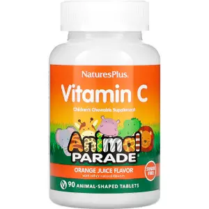 Вітамін С NATURES PLUS (Натурес плюс) Vitamin C таблетки жувальні зі смаком апельсинового соку флакон 90 шт Вітамін С NATURES PLUS (Натурес плюс) Vitamin C таблетки жувальні зі смаком апельсинового соку флакон 90 шт