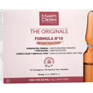 HD Колортач №10 MARTIDERM (Мартидерм) увлажняет, обеспечивает антиоксидантную защиту, повышает упругость SPF30 в ампулах по 2 мл 10 шт HD Колортач №10 MARTIDERM (Мартидерм) увлажняет, обеспечивает антиоксидантную защиту, повышает упругость SPF30 в ампулах по 2 мл 10 шт