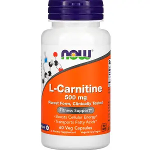L-карнітін NOW (Нау) L-Carnitine для підвищення рівня енергії, спалюванню жиру та підтримці здоров'я серця капсули по 500 мг флакон 60 шт L-карнітін NOW (Нау) L-Carnitine для підвищення рівня енергії, спалюванню жиру та підтримці здоров'я серця капсули по 500 мг флакон 60 шт