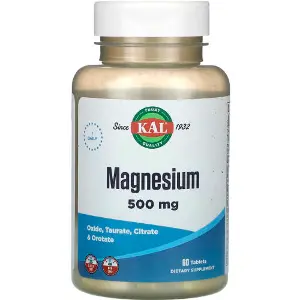Магний KAL (Кал) Magnesium 500 мг таблетки для нормального функционирования нервной системы и мышц флакон 60 шт Магний KAL (Кал) Magnesium 500 мг таблетки для нормального функционирования нервной системы и мышц флакон 60 шт
