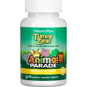 Ферменти з пробіотиками NATURES PLUS (Натурес плюс) Tummy Zyme Enzymes & Probiotics Animal Parade для дітей смак тропічних фруктів таблеток 90 шт Ферменти з пробіотиками NATURES PLUS (Натурес плюс) Tummy Zyme Enzymes & Probiotics Animal Parade для дітей смак тропічних фруктів таблеток 90 шт