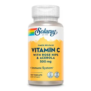 Вітамін С SOLARAY (Солорай) Vitamin C двофазне вивільнення 500 мг капсули флакон 100 шт Вітамін С SOLARAY (Солорай) Vitamin C двофазне вивільнення 500 мг капсули флакон 100 шт