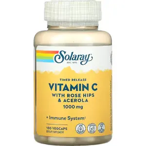 Вітамін С SOLARAY (Солорай) Vitamin C двофазне вивільнення 1000 мг капсули флакон 100 шт Вітамін С SOLARAY (Солорай) Vitamin C двофазне вивільнення 1000 мг капсули флакон 100 шт