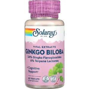 Гінкго білоба SOLARAY (Солорай) Ginkgo Biloba Leaf Extract 60 мг капсули флакон 60 шт Гінкго білоба SOLARAY (Солорай) Ginkgo Biloba Leaf Extract 60 мг капсули флакон 60 шт