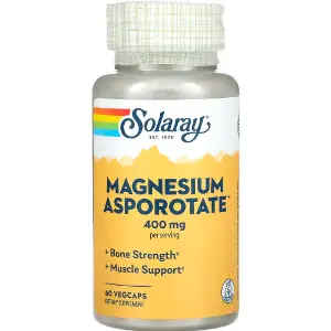 Магній аспартат SOLARAY (Солорай) Magnesium Asporotate 400 мг капсули флакон 60 шт Магній аспартат SOLARAY (Солорай) Magnesium Asporotate 400 мг капсули флакон 60 шт