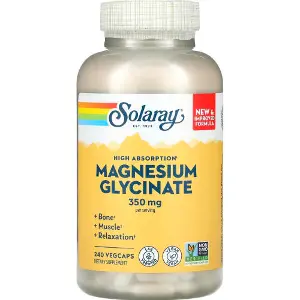 Магний глицинат SOLARAY (Солорай) Magnesium Glycinate высокая абсорбция 350 мг капсулы флакон 240 шт Магний глицинат SOLARAY (Солорай) Magnesium Glycinate высокая абсорбция 350 мг капсулы флакон 240 шт