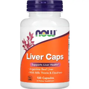 Підтримка печінки NOW (Нау) Liver Caps з порошком яловичої печінки капсули флакон 100 шт Підтримка печінки NOW (Нау) Liver Caps з порошком яловичої печінки капсули флакон 100 шт