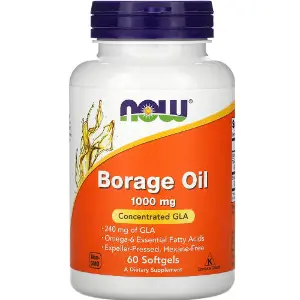 Масло огірочника NOW (Нау) Borage Oil концентрація ГЛК 1000 мг капсули флакон 60 шт Масло огірочника NOW (Нау) Borage Oil концентрація ГЛК 1000 мг капсули флакон 60 шт