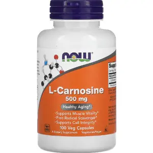 Карнозин NOW (Нау) L-Carnosine капсули по 500 мг флакон 100 шт Карнозин NOW (Нау) L-Carnosine капсули по 500 мг флакон 100 шт