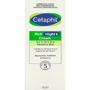 Крем для лица CETAPHIL (Сетафил) Rich Night Cream ночной для сухой и чувствительной кожи 50 г Крем для лица CETAPHIL (Сетафил) Rich Night Cream ночной для сухой и чувствительной кожи 50 г