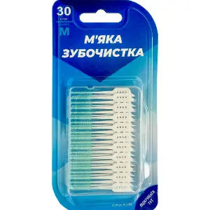 Зубочистки м'які GREENWICH (Грінвіч) Soft picks KLL049 інтердентальні йоршик міжзубний розмір М 30 шт Зубочистки м'які GREENWICH (Грінвіч) Soft picks KLL049 інтердентальні йоршик міжзубний розмір М 30 шт