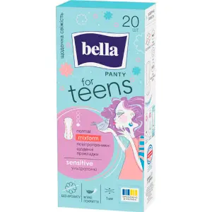 Прокладки щоденні жіночі BELLA (Бела) For Teens Sensitive Normal Mixform (Фо тинс Сенсетів Нормал Міксформ) 20 шт Прокладки щоденні жіночі BELLA (Бела) For Teens Sensitive Normal Mixform (Фо тинс Сенсетів Нормал Міксформ) 20 шт