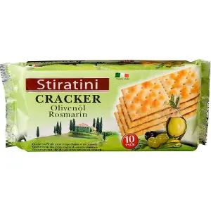 Крекеры STIRATINI (Стиратини) с оливковым маслом и розмарином 250 г Крекеры STIRATINI (Стиратини) с оливковым маслом и розмарином 250 г