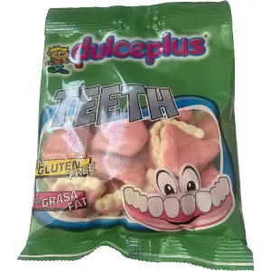 Цукерки жувальні DULCEPLUS (Дульчеплюс) Бабусині зуби (без глютену) 100 г Цукерки жувальні DULCEPLUS (Дульчеплюс) Бабусині зуби (без глютену) 100 г