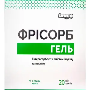 Фрисорб гель энтеросорбент с содержанием инулина и пектина со вкусом яблока в стик-пакетах спаренных по 23 г 20 шт Фрисорб гель энтеросорбент с содержанием инулина и пектина со вкусом яблока в стик-пакетах спаренных по 23 г 20 шт