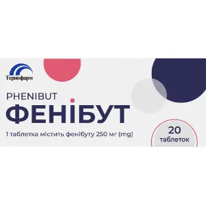 Фенибут таблетки по 250 мг 2 блистера по 10 шт Фенибут таблетки по 250 мг 2 блистера по 10 шт