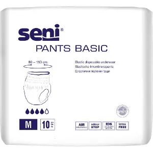 Підгузки-труси для дорослих Seni (Сені) Pants Basic Medium (Пантс Базік Медіум) поглинаючі розмір 2 10 шт Підгузки-труси для дорослих Seni (Сені) Pants Basic Medium (Пантс Базік Медіум) поглинаючі розмір 2 10 шт