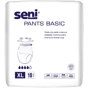 Підгузки-труси для дорослих Seni (Сені) Pants Basic Extra Large (Пантс Базік Екстра Лардж) поглинаючі розмір 4 10 шт Підгузки-труси для дорослих Seni (Сені) Pants Basic Extra Large (Пантс Базік Екстра Лардж) поглинаючі розмір 4 10 шт