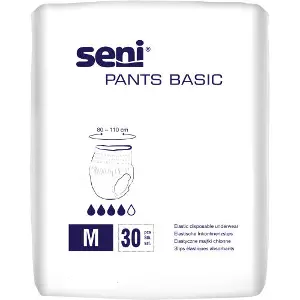 Підгузки-труси для дорослих Seni (Сені) Pants Basic Medium (Пантс Базік Медіум) поглинаючі розмір 2 30 шт Підгузки-труси для дорослих Seni (Сені) Pants Basic Medium (Пантс Базік Медіум) поглинаючі розмір 2 30 шт
