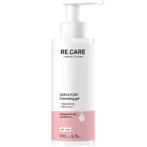 Гель для обличчя RE.CARE (Рекейр) Skin&Pore Cleansing Gel очищаючий 200 мл Гель для обличчя RE.CARE (Рекейр) Skin&Pore Cleansing Gel очищаючий 200 мл