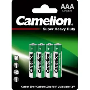 Батарейки CAMELION (Камеліон) AAA R03Р-BP4 Green економні сольові 4 шт Батарейки CAMELION (Камеліон) AAA R03Р-BP4 Green економні сольові 4 шт