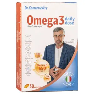 Омега-3 Денна норма DR.KOMAROVSKIY (Др.Комаровський) 2 блістери по 15 шт Омега-3 Денна норма DR.KOMAROVSKIY (Др.Комаровський) 2 блістери по 15 шт