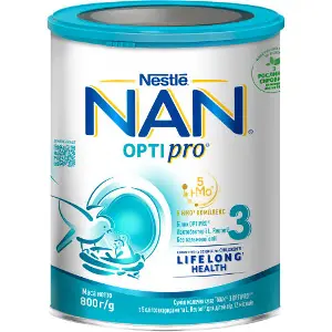 Суміш молочна дитяча NESTLE (Нестле) Нан 3 Optipro (Оптіпро) з 5 олігосахаридами та L. Reuteri для дітей від 12 місяців 800 г Суміш молочна дитяча NESTLE (Нестле) Нан 3 Optipro (Оптіпро) з 5 олігосахаридами та L. Reuteri для дітей від 12 місяців 800 г