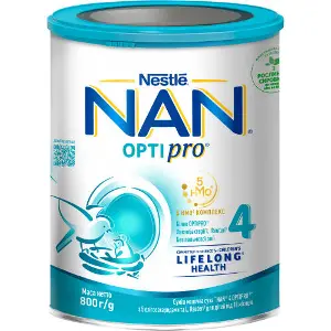 Суміш молочна дитяча NESTLE (Нестле) Нан 4 Optipro (Оптіпро) з 5 олігосахаридами та L. Reuteri для дітей від 18 місяців 800 г Суміш молочна дитяча NESTLE (Нестле) Нан 4 Optipro (Оптіпро) з 5 олігосахаридами та L. Reuteri для дітей від 18 місяців 800 г