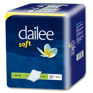 Пелюшки гігієнічні DAILEE Soft Extra Plus (Дейлі Софт Екстра Плюс) сечопоглинальні розмір 60 см x 90 см 20 шт Пелюшки гігієнічні DAILEE Soft Extra Plus (Дейлі Софт Екстра Плюс) сечопоглинальні розмір 60 см x 90 см 20 шт