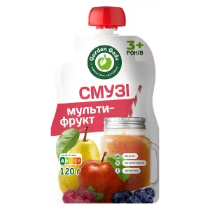 Пюре фруктовое детское GARDEN GADZ (Гарден Гадз) Смузи мультифрукт 120 г Пюре фруктовое детское GARDEN GADZ (Гарден Гадз) Смузи мультифрукт 120 г