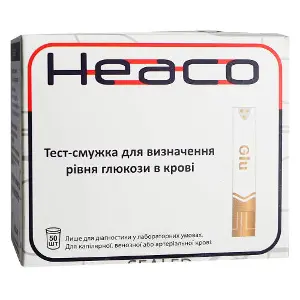 Тест-смужки для глюкометра HEACO Gold AQ Plus 50 шт Тест-смужки для глюкометра HEACO Gold AQ Plus 50 шт