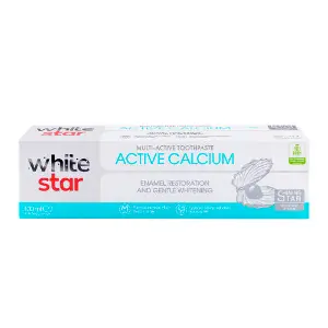 Зубна паста WHITE STAR (Вайт Старт) Active Calcium відновлення емалі та безпечне відбілювання 100 мл Зубна паста WHITE STAR (Вайт Старт) Active Calcium відновлення емалі та безпечне відбілювання 100 мл
