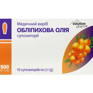 Облепиховое масло суппозитории (свечи) вагинальные и ректальные 2 стрипа по 5 шт Solution Pharm Облепиховое масло суппозитории (свечи) вагинальные и ректальные 2 стрипа по 5 шт Solution Pharm