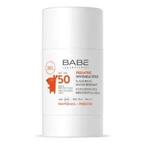 Стік для обличчя та тіла BABE LABORATORIOS (Бабе Лабораторіос) Pediatric (Педіатрік) дитячий сонцезахисний невидимий з пантенолом SPF50+ 30 г Стік для обличчя та тіла BABE LABORATORIOS (Бабе Лабораторіос) Pediatric (Педіатрік) дитячий сонцезахисний невидимий з пантенолом SPF50+ 30 г