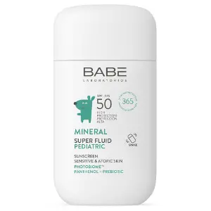 Флюїд дитячий BABE LABORATORIOS (Бабе Лабораторіос) Pediatric (Педіатрік) сонцезахисний мінеральний SPF 50 з пантенолом і пребіотиком 50 мл Флюїд дитячий BABE LABORATORIOS (Бабе Лабораторіос) Pediatric (Педіатрік) сонцезахисний мінеральний SPF 50 з пантенолом і пребіотиком 50 мл