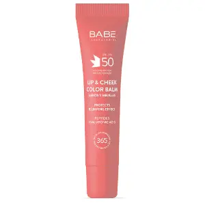 Бальзам-тінт для губ та щік BABE LABORATORIOS (Бабе Лабораторіос) Sun Protection сонцезахисний з гіалуроновою кислотою та пептидами pink SPF 50 20 мл Бальзам-тінт для губ та щік BABE LABORATORIOS (Бабе Лабораторіос) Sun Protection сонцезахисний з гіалуроновою кислотою та пептидами pink SPF 50 20 мл