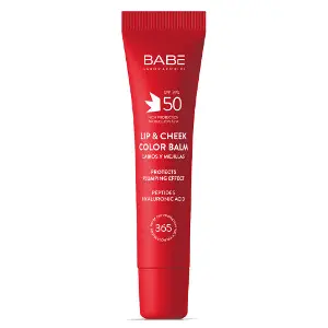 Бальзам-тінт для губ та щік BABE LABORATORIOS (Бабе Лабораторіос) Sun Protection сонцезахисний з гіалуроновою кислотою та пептидами red SPF 50 20 мл Бальзам-тінт для губ та щік BABE LABORATORIOS (Бабе Лабораторіос) Sun Protection сонцезахисний з гіалуроновою кислотою та пептидами red SPF 50 20 мл