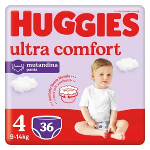 Підгузки-трусики для дітей HUGGIES (Хагіс) Ultra Comfort (Ультра комфорт) унісекс 4 від 9 до 14 кг 36 шт Підгузки-трусики для дітей HUGGIES (Хагіс) Ultra Comfort (Ультра комфорт) унісекс 4 від 9 до 14 кг 36 шт
