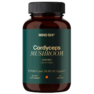 Кордицепс MIND SHI (Майн Ші) Cordyceps Mushroom 1000 мг капсули для підтримки імунної системи, підвищення витривалості флакон 60 шт Кордицепс MIND SHI (Майн Ші) Cordyceps Mushroom 1000 мг капсули для підтримки імунної системи, підвищення витривалості флакон 60 шт
