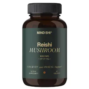 Рейші MIND SHI (Майн Ші) Reishi Mushrooms 1000 мг капсули для зміцнення імунної системи, зменшенню стресу та тривожності флакон 60 шт Рейші MIND SHI (Майн Ші) Reishi Mushrooms 1000 мг капсули для зміцнення імунної системи, зменшенню стресу та тривожності флакон 60 шт