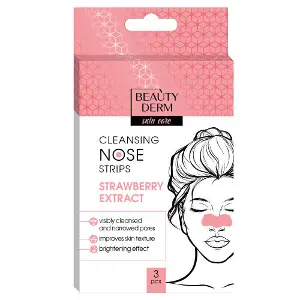 Смужки для носа Beauty Derm (Бьюті дерм) очищуючі з екстрактом полуниці 3 шт Смужки для носа Beauty Derm (Бьюті дерм) очищуючі з екстрактом полуниці 3 шт